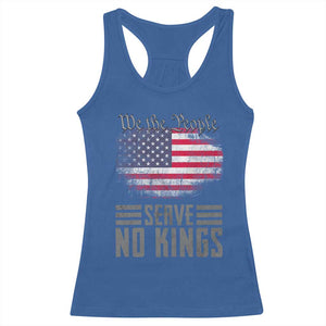 We The People Serve No Kings Racerback Tank Top Patriotic Eagle American Flag TS02 Royal Blue Print Your Wear