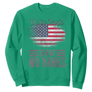 We The People Serve No Kings Sweatshirt Patriotic Eagle American Flag TS02 Irish Green Print Your Wear