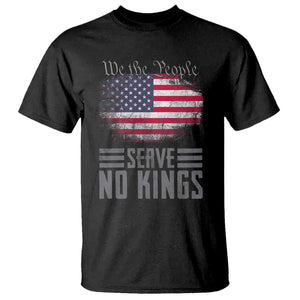 We The People Serve No Kings T Shirt Patriotic Eagle American Flag TS02 Black Print Your Wear
