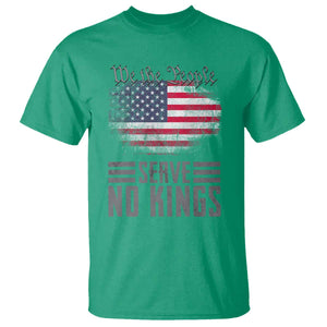 We The People Serve No Kings T Shirt Patriotic Eagle American Flag TS02 Irish Green Print Your Wear