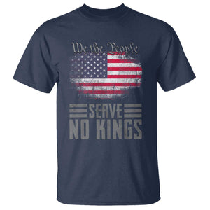 We The People Serve No Kings T Shirt Patriotic Eagle American Flag TS02 Navy Print Your Wear