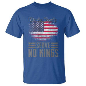 We The People Serve No Kings T Shirt Patriotic Eagle American Flag TS02 Royal Blue Print Your Wear