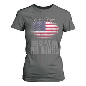 We The People Serve No Kings T Shirt For Women Patriotic Eagle American Flag TS02 Dark Heather Print Your Wear