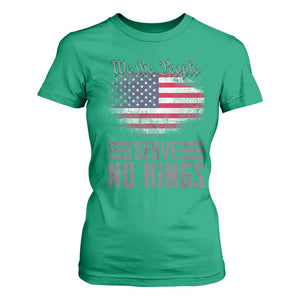 We The People Serve No Kings T Shirt For Women Patriotic Eagle American Flag TS02 Irish Green Print Your Wear