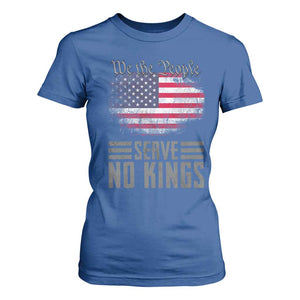 We The People Serve No Kings T Shirt For Women Patriotic Eagle American Flag TS02 Royal Blue Print Your Wear