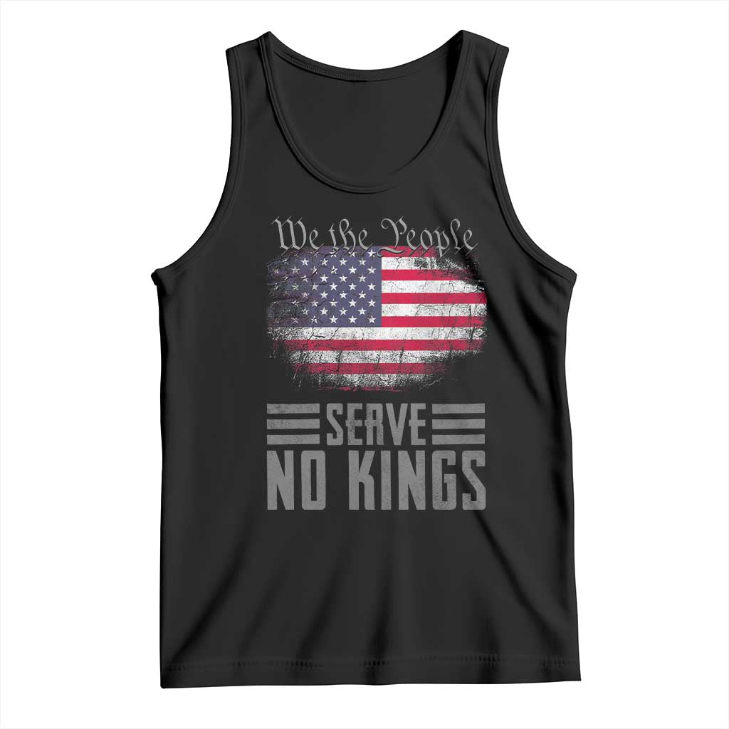 We The People Serve No Kings Tank Top Patriotic Eagle American Flag TS02 Black Print Your Wear