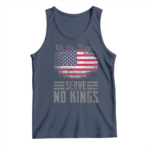 We The People Serve No Kings Tank Top Patriotic Eagle American Flag TS02 Navy Print Your Wear