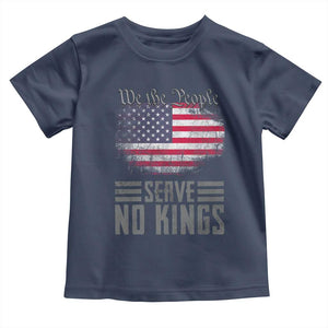 We The People Serve No Kings Toddler T Shirt Patriotic Eagle American Flag TS02 Navy Print Your Wear