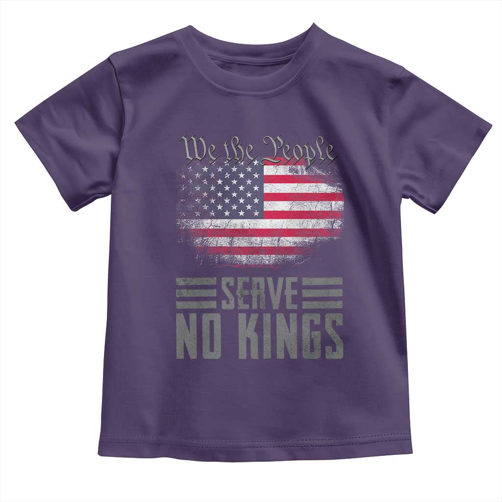 We The People Serve No Kings Toddler T Shirt Patriotic Eagle American Flag TS02 Purple Print Your Wear