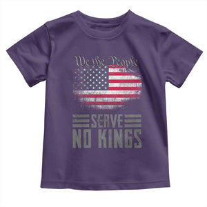 We The People Serve No Kings Toddler T Shirt Patriotic Eagle American Flag TS02 Purple Print Your Wear