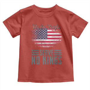 We The People Serve No Kings Toddler T Shirt Patriotic Eagle American Flag TS02 Red Print Your Wear