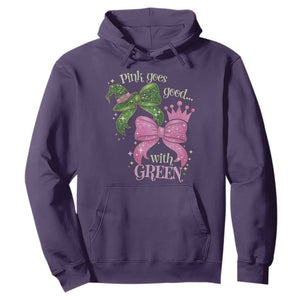 Green and Pink Coquette Bow Hoodie Pink Goes Good With Green TS02 Purple Print Your Wear