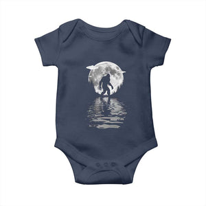 Bigfoot Baby Onesie Sasquatch Under The Moon Cryptid TS02 Navy Print Your Wear