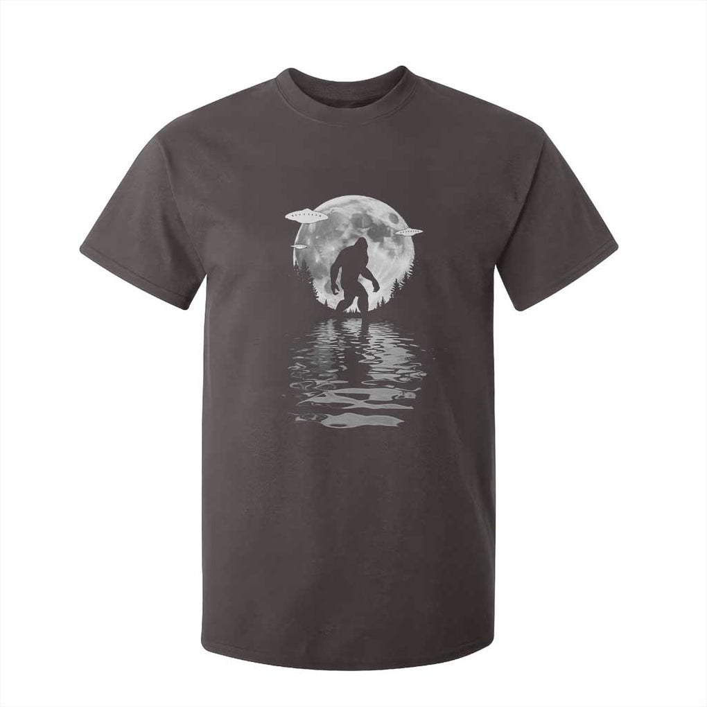 Bigfoot T Shirt For Kid Sasquatch Under The Moon Cryptid TS02 Dark Chocolate Print Your Wear