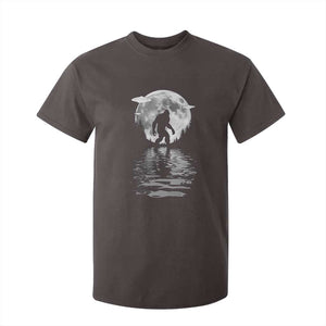 Bigfoot T Shirt For Kid Sasquatch Under The Moon Cryptid TS02 Dark Chocolate Print Your Wear