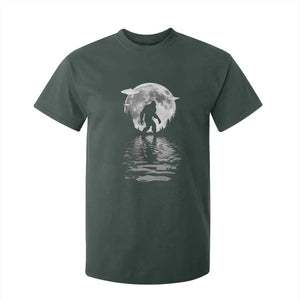 Bigfoot T Shirt For Kid Sasquatch Under The Moon Cryptid TS02 Dark Forest Green Print Your Wear