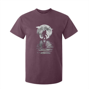 Bigfoot T Shirt For Kid Sasquatch Under The Moon Cryptid TS02 Maroon Print Your Wear