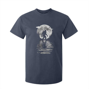 Bigfoot T Shirt For Kid Sasquatch Under The Moon Cryptid TS02 Navy Print Your Wear