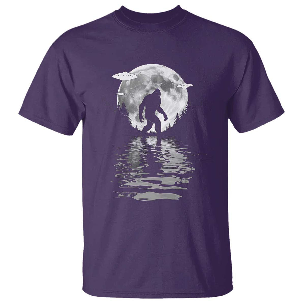 Bigfoot T Shirt Sasquatch Under The Moon Cryptid TS02 Purple Print Your Wear