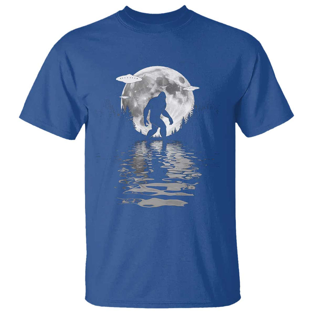 Bigfoot T Shirt Sasquatch Under The Moon Cryptid TS02 Royal Blue Print Your Wear