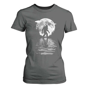 Bigfoot T Shirt For Women Sasquatch Under The Moon Cryptid TS02 Dark Heather Print Your Wear
