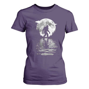 Bigfoot T Shirt For Women Sasquatch Under The Moon Cryptid TS02 Purple Print Your Wear