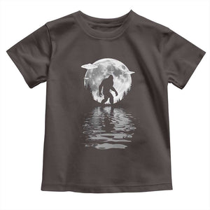 Bigfoot Toddler T Shirt Sasquatch Under The Moon Cryptid TS02 Dark Chocolate Print Your Wear