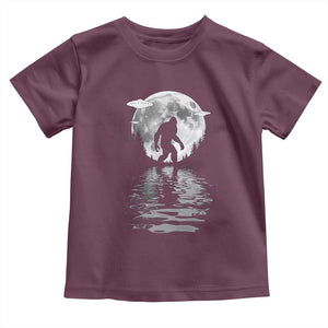 Bigfoot Toddler T Shirt Sasquatch Under The Moon Cryptid TS02 Maroon Print Your Wear
