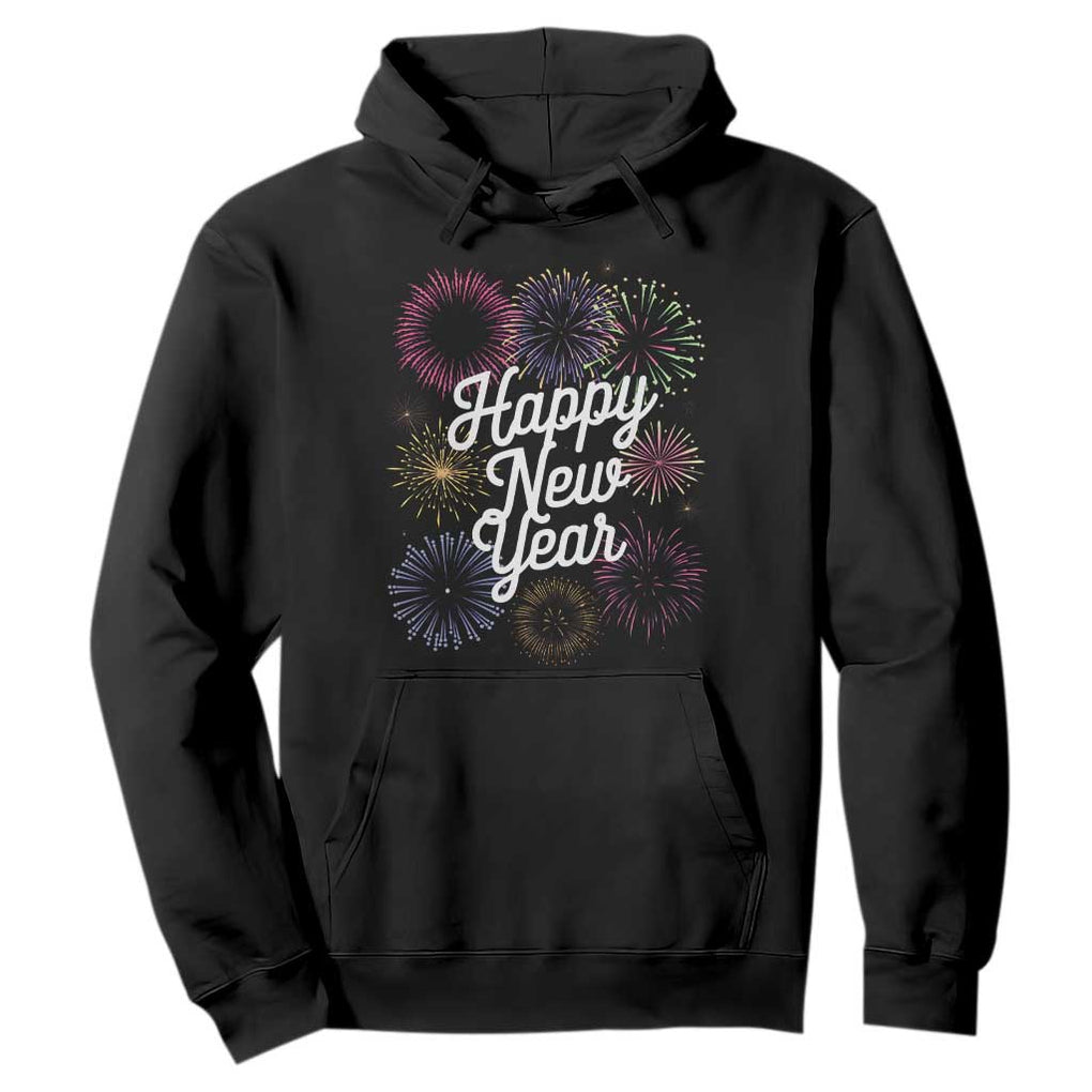 Happy New Year 2025 Hoodie Fireworks Party Supplies Family Matching TS02 Black Print Your Wear