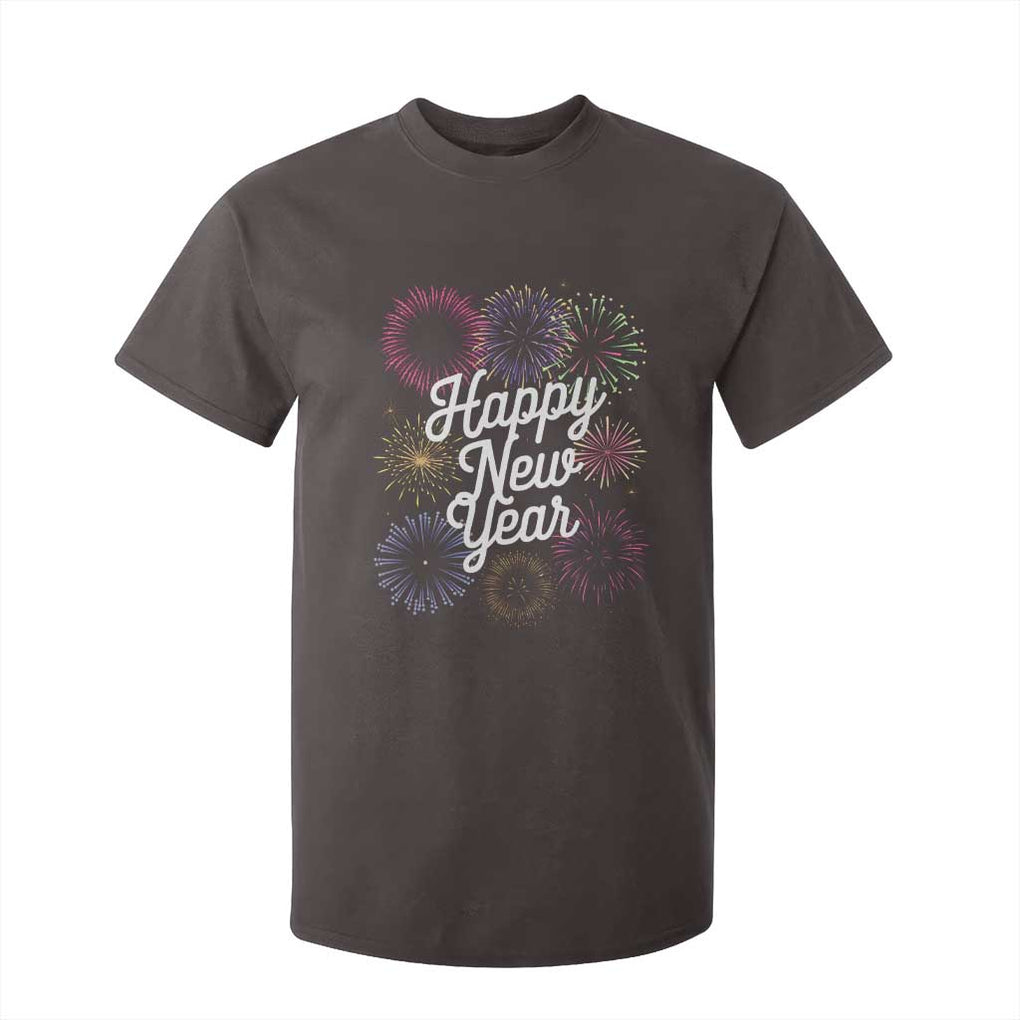 Happy New Year 2025 T Shirt For Kid Fireworks Party Supplies Family Matching TS02 Dark Chocolate Print Your Wear