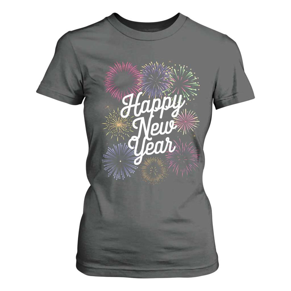 Happy New Year 2025 T Shirt For Women Fireworks Party Supplies Family Matching TS02 Dark Heather Print Your Wear