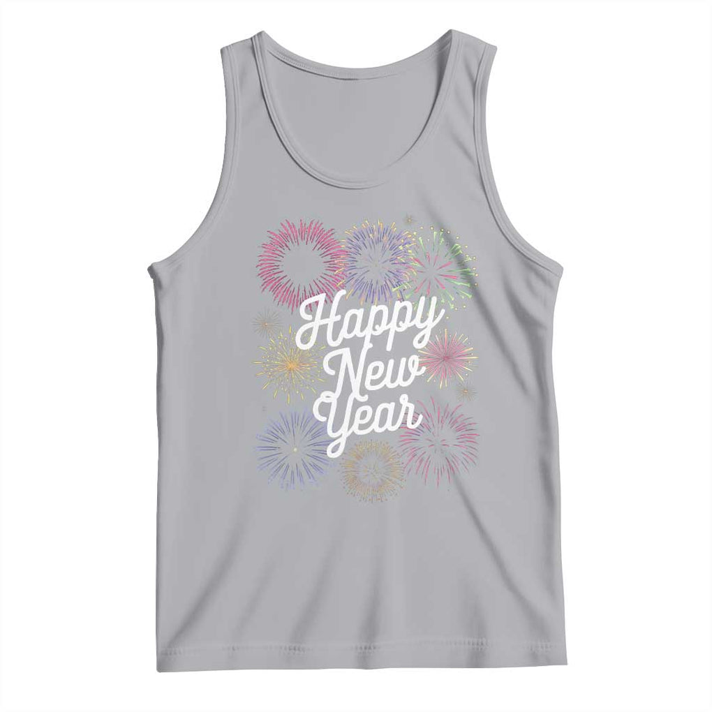 Happy New Year 2025 Tank Top Fireworks Party Supplies Family Matching TS02 Athletic Heather Print Your Wear