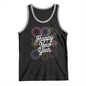 Happy New Year 2025 Tank Top Fireworks Party Supplies Family Matching TS02 Black Athletic Heather Print Your Wear