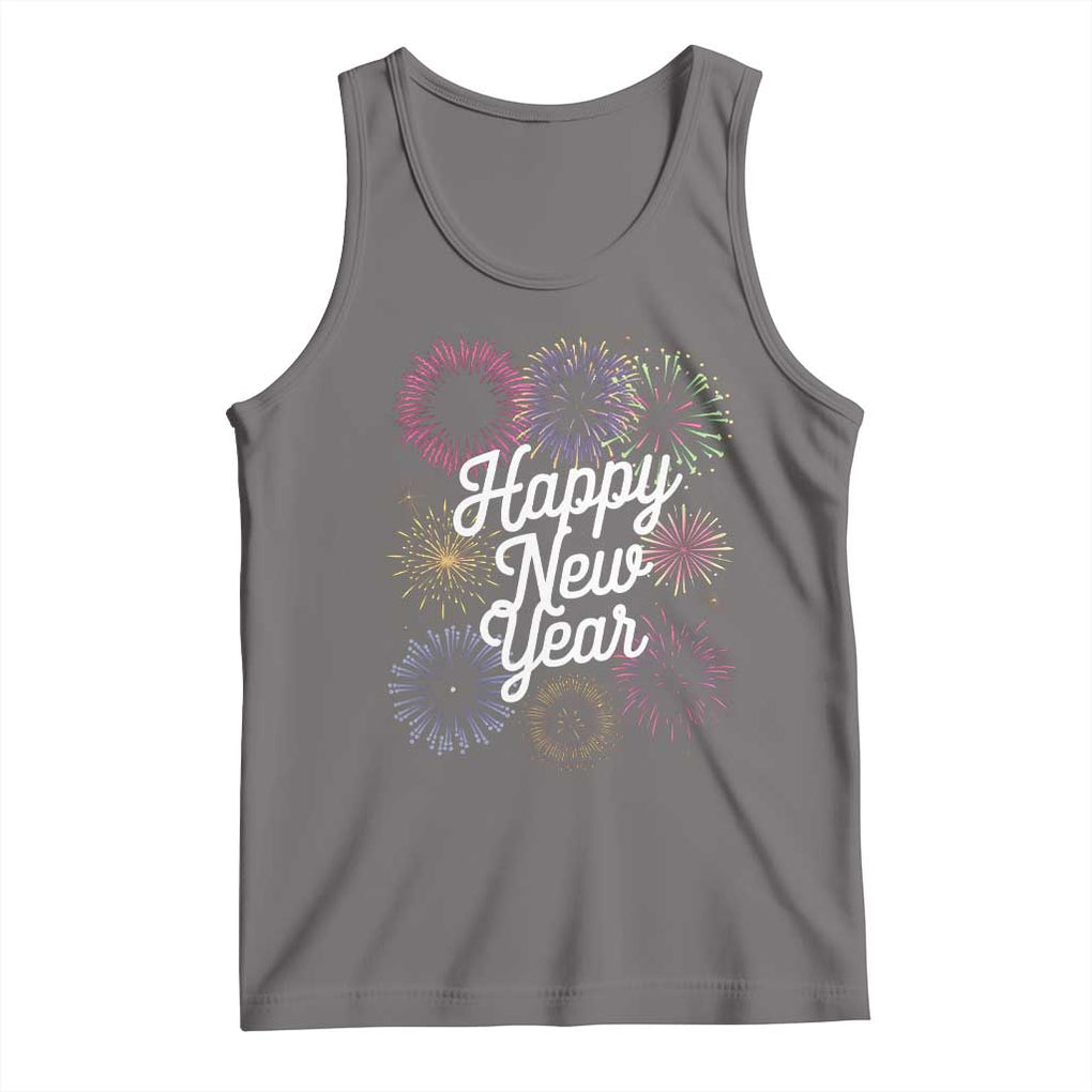 Happy New Year 2025 Tank Top Fireworks Party Supplies Family Matching TS02 Deep Heather Print Your Wear