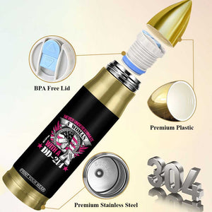 Female Veteran Bullet Tumbler Never Underestimate A Woman With DD214 TS02 Print Your Wear