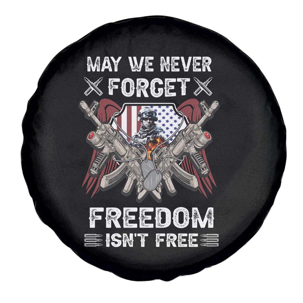 American Veteran Spare Tire Cover May We Never Forget Freedom Is Not Free US Alumni Veterans TS02 Print Your Wear