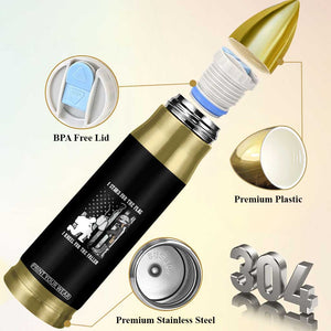 American Veteran Bullet Tumbler We Stand For the Flag We Kneel For The Fallen US Patriots TS02 Print Your Wear