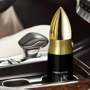 American Veteran Bullet Tumbler We Stand For the Flag We Kneel For The Fallen US Patriots TS02 Print Your Wear
