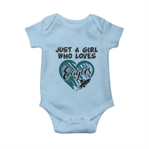 A Girl Who Loves Eagle Baby Onesie TS02 Light Blue Print Your Wear