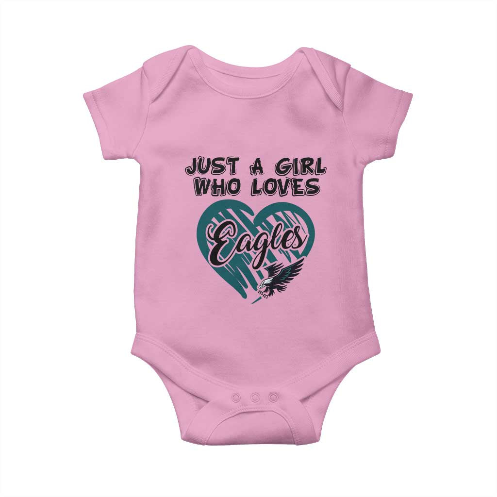 A Girl Who Loves Eagle Baby Onesie TS02 Light Pink Print Your Wear