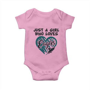 A Girl Who Loves Eagle Baby Onesie TS02 Light Pink Print Your Wear