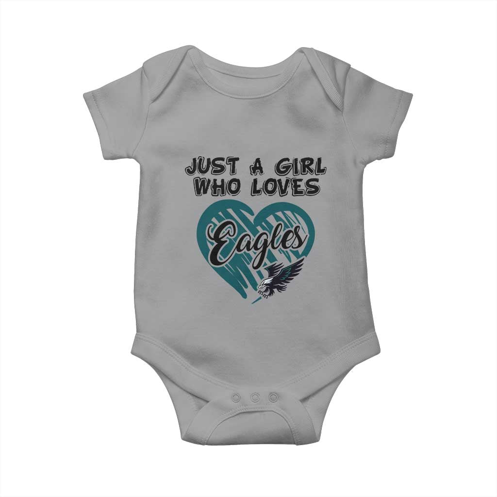 A Girl Who Loves Eagle Baby Onesie TS02 Sport Gray Print Your Wear