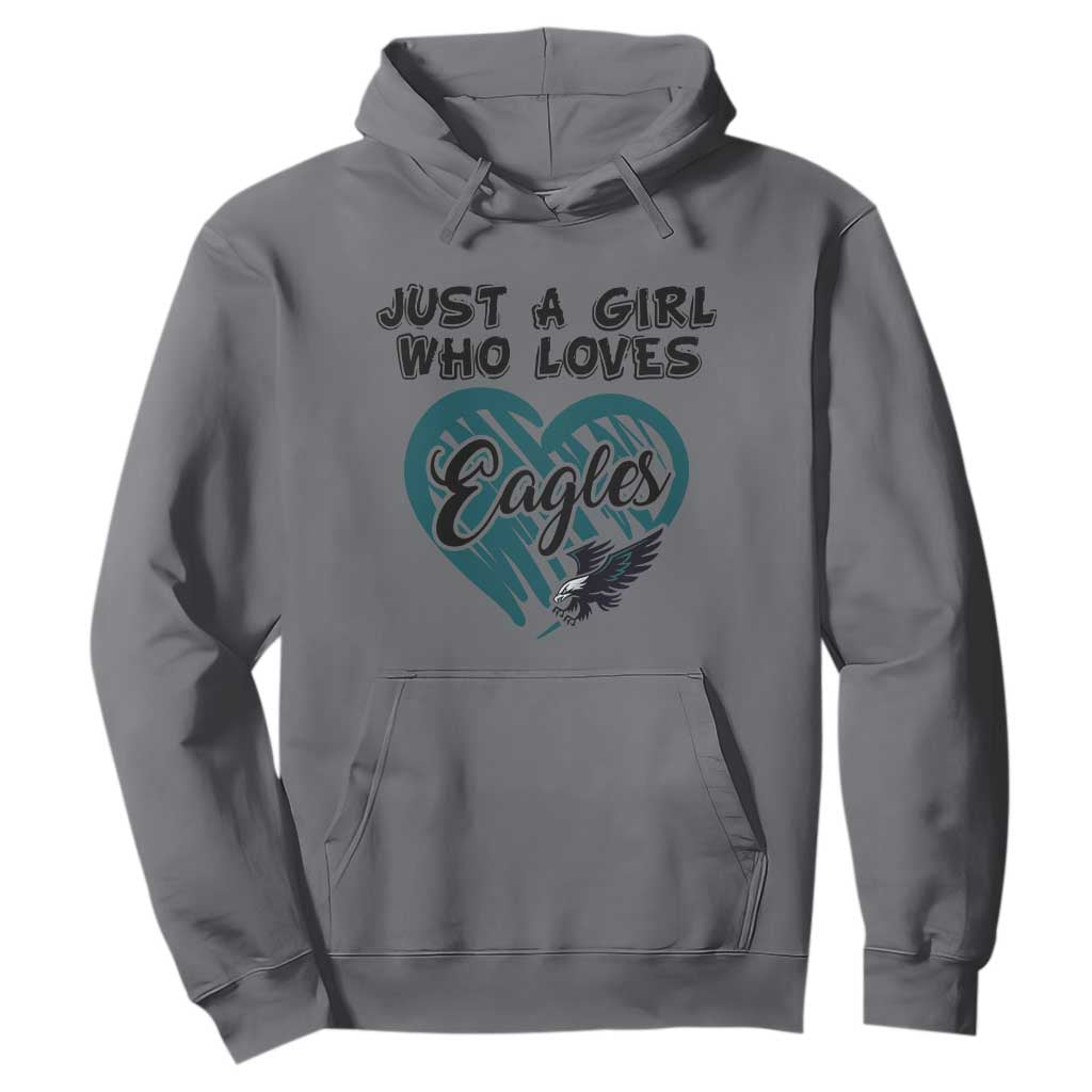 A Girl Who Loves Eagle Hoodie TS02 Charcoal Print Your Wear