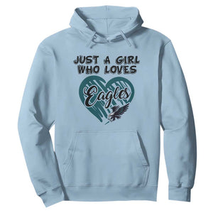 A Girl Who Loves Eagle Hoodie TS02 Light Blue Print Your Wear