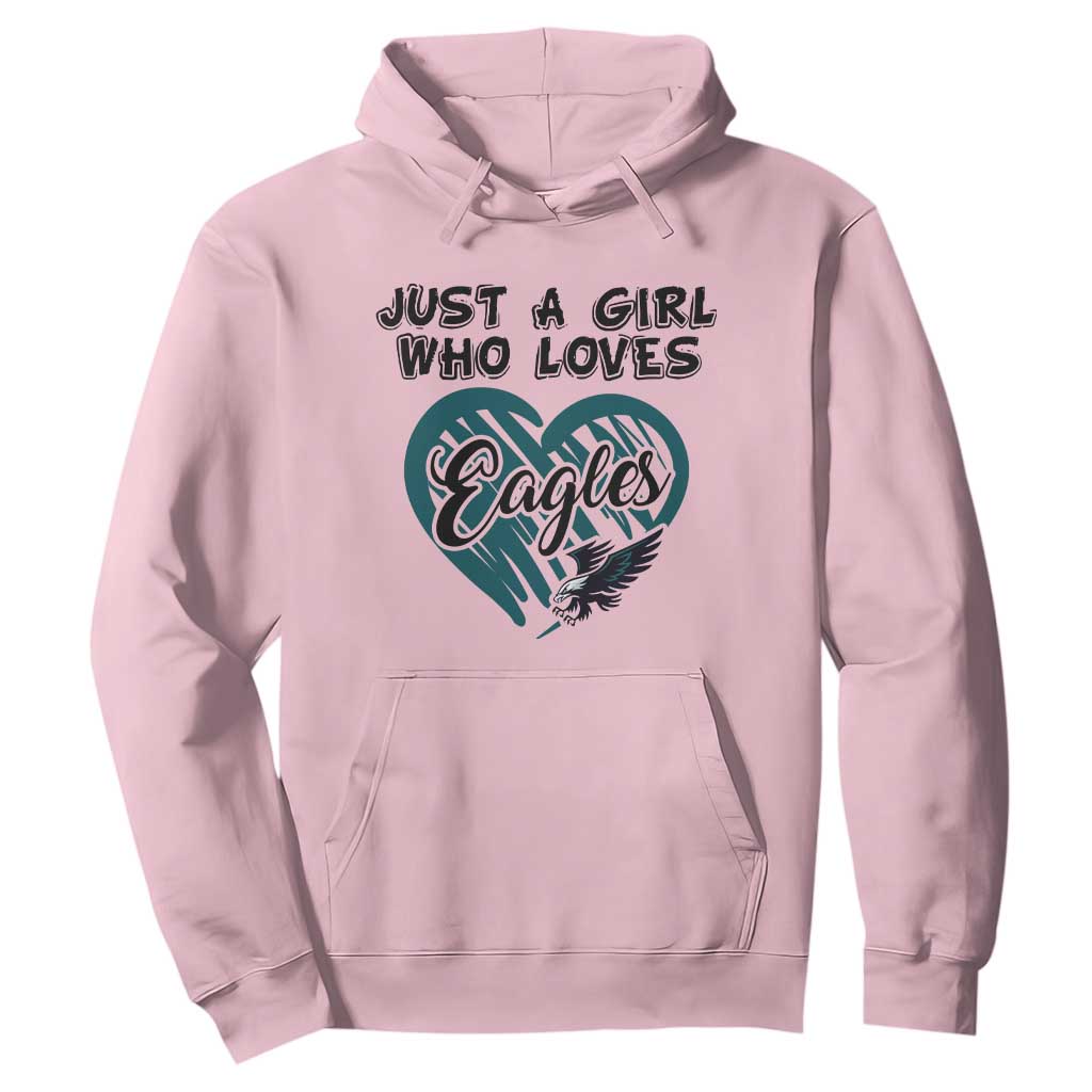 A Girl Who Loves Eagle Hoodie TS02 Light Pink Print Your Wear