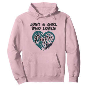 A Girl Who Loves Eagle Hoodie TS02 Light Pink Print Your Wear