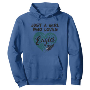 A Girl Who Loves Eagle Hoodie TS02 Royal Blue Print Your Wear