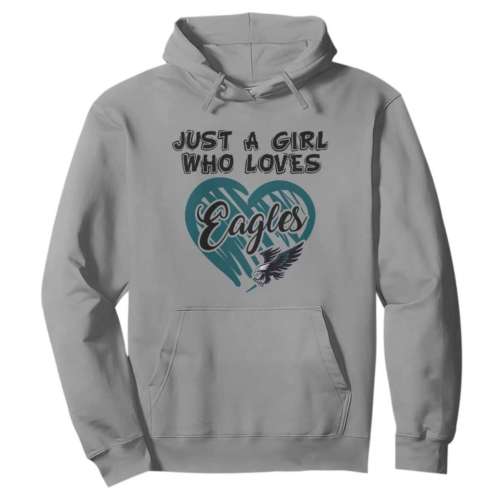 A Girl Who Loves Eagle Hoodie TS02 Sport Gray Print Your Wear