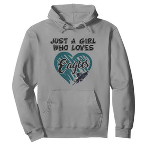 A Girl Who Loves Eagle Hoodie TS02 Sport Gray Print Your Wear