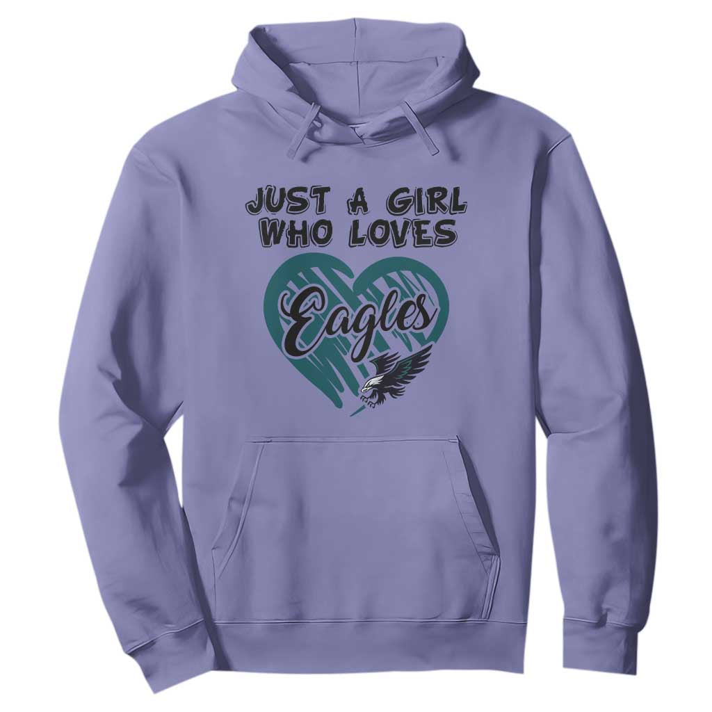 A Girl Who Loves Eagle Hoodie TS02 Violet Print Your Wear